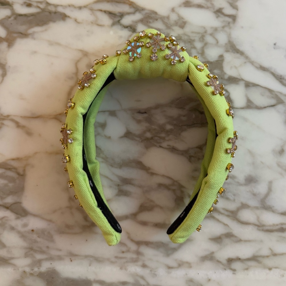 Lele Sadoughi Lime Green Embellished Headband